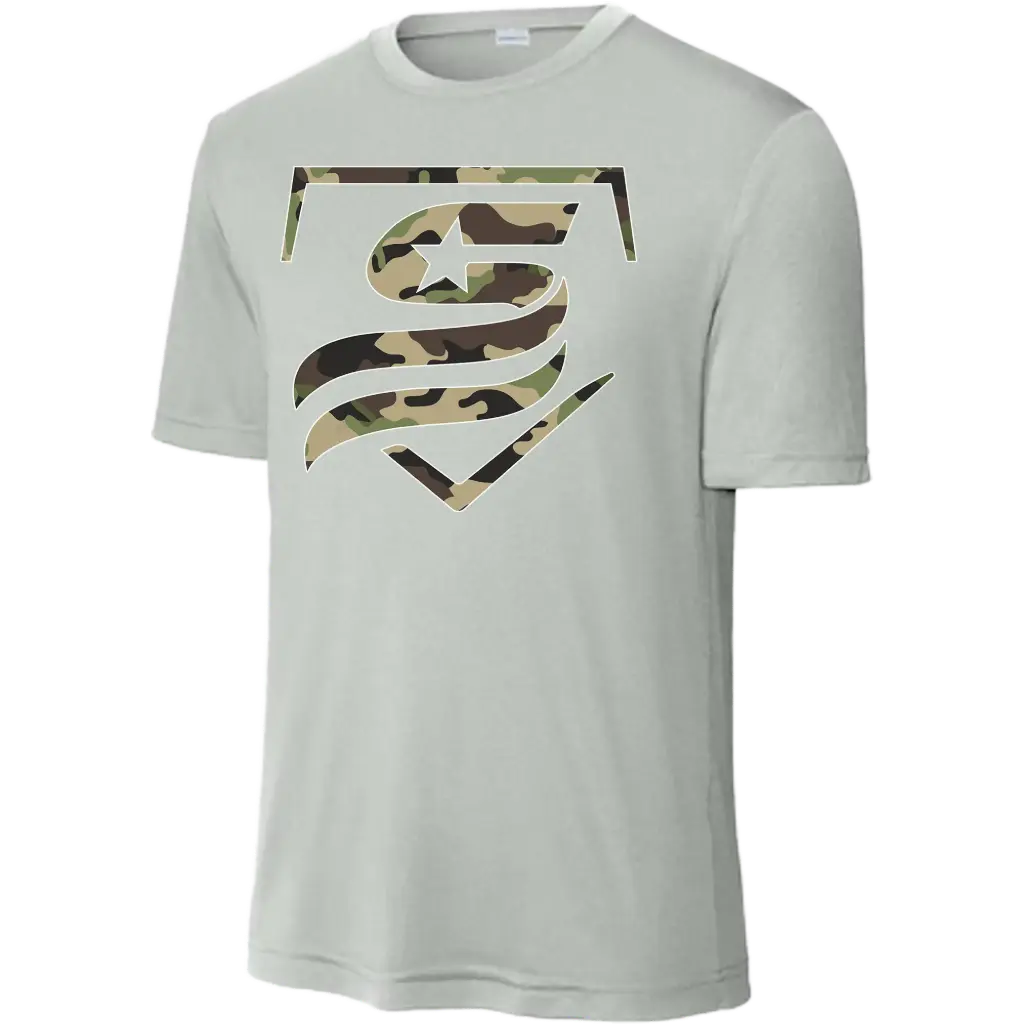 USSSA Army Camo Crew Neck (Blue, Youth X-Small)