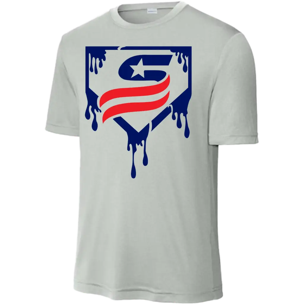 USSSA Blue Drip Crew Neck (Blue, Youth X-Small)